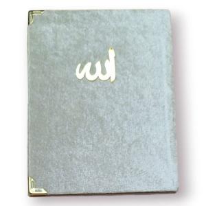 Çanta Boy Kadife Kapaklı Yasin Kitabı Süngerli 128 Sayfa Krem Renk