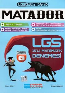 Evrensel LGS Matador Matematik Video Çözümlü Deneme Sınavı 15 Adet (Yeni)