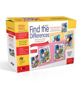 Find the Differences-2 (Level 2) - Search, Find and Mark the Hidden Objects-2 - Ages 2-5