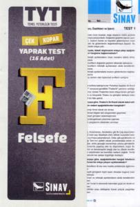 Sınav TYT Felsefe Yaprak Test (Yeni)