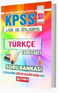Teorem Yayınları 2024 KPSS Lise Ön Lisans Türkçe Tam İsabet Soru Bankası