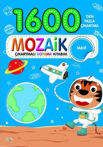 1600 Mozaik Çıkartmalı Boyama Kitabım Mavi Kitap - Münzevi Kitabevi