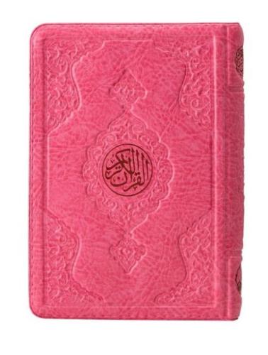 Kurye Kitabevi - 2 Renkli Pembe Hafız Boy Kur'an-I Kerim Kılıflı 2 Ren