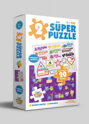 Kurye Kitabevi - 2 Süper Puzzle Renkler-Şekiller-Kavramlar 20 Parça