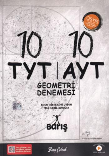 Kurye Kitabevi - Barış Çelenk TYT AYT Geometri Denemesi 10X10 2021-YEN