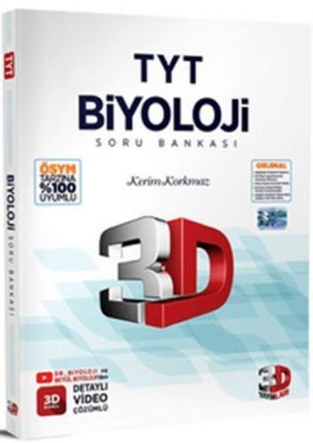 Kurye Kitabevi - 3D 2023 TYT Biyoloji Tamamı Video Çözümlü Soru Bankas