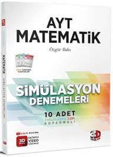 3D Yayınları AYT Matematik 10 lu Simülasyon  Denemeleri Video Çözümlü