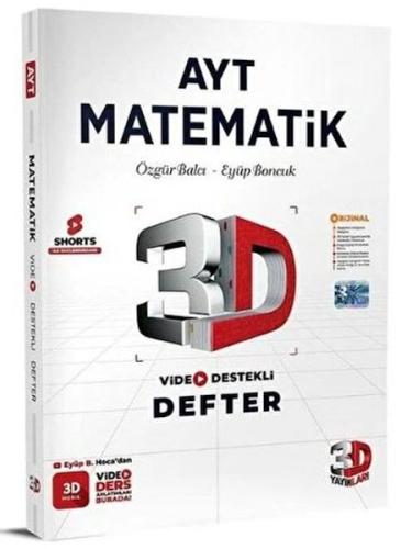 Kurye Kitabevi - 3D Yayınları AYT Matematik Video Destekli Defter