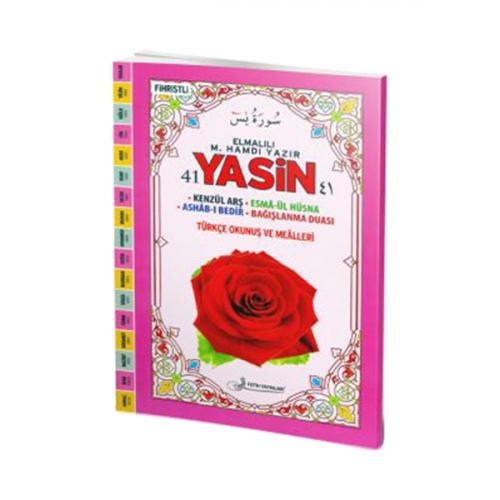 Kurye Kitabevi - 41 Yasin Arapça Türkçe Okunuşlu Fihristli Orta Boy Pe