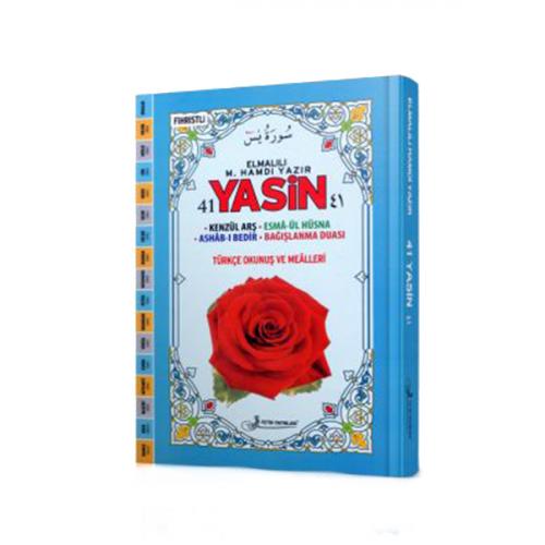 Kurye Kitabevi - 41 Yasin Arapça Türkçe Okunuşlu Fihristli Orta Boy Ma