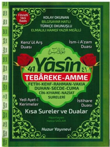 41 Yasin Hafız Boy Fihristli Bilgisayar Hattı Kolay Okunan Yasin-i Şerif -...