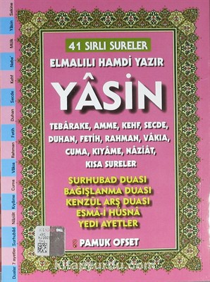 Kurye Kitabevi - 41 Yasin Türkçe Okunuşlu ve Açıklamalı Fihristli Cep 