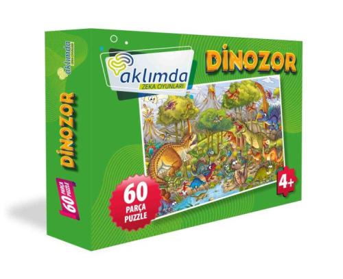 60 Parça Puzzle Dinozor - Münzevi Kitabevi