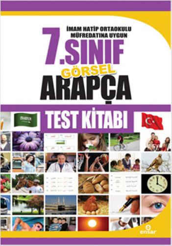 Kurye Kitabevi - Ensar 7. Sınıf Görsel Arapça Test Kitabı İmam Hatip O