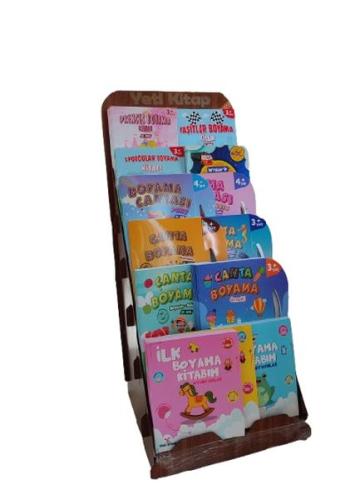 Ahşap Boyama Kitapları Standı (250 Kitap) - Münzevi Kitabevi