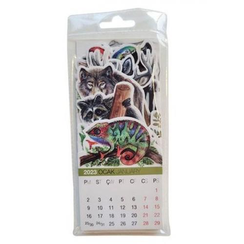 Akademi Çocuk 73x16 cm World Of Animals 2022-2023 Takvim - Münzevi Kit