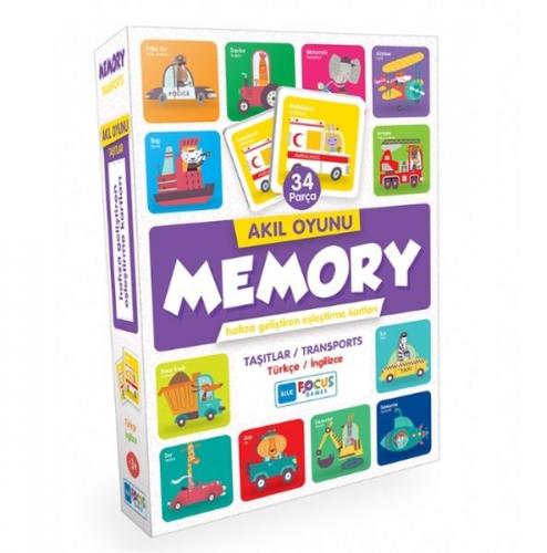 Kurye Kitabevi - Akıl Oyunu Memory Taşıtlar Eşleştirme Kartı 34 Parça