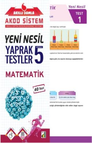 Kurye Kitabevi - Akıllı Damla Matematik Yeni Nesil Yaprak Testler-5. S