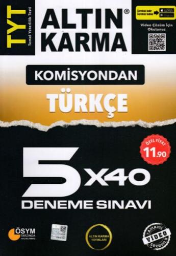 Kurye Kitabevi - Altın Karma TYT Türkçe 5x40 Deneme Sınavı-YENİ