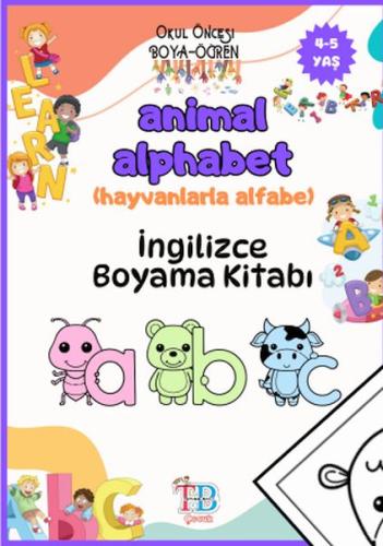 Animal Alphabet (Hayvanlarla Alfabe) Boyama Kitabı - Münzevi Kitabevi