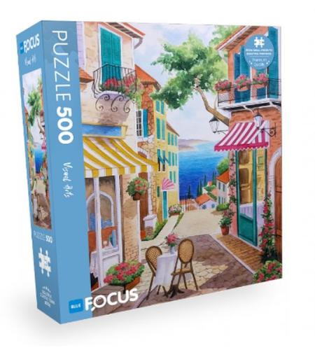 Blue Focus Beautıful Coastal Street (Güzel Sahil Caddesi) - 500 Parça 