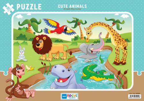 Kurye Kitabevi - Blue Focus Cute Animals Sevimli Hayvanlar Puzzle 30 P