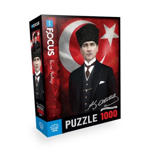 Kurye Kitabevi - Blue Focus Puzzle Mustafa Kemal Atatürk 1000 Parça