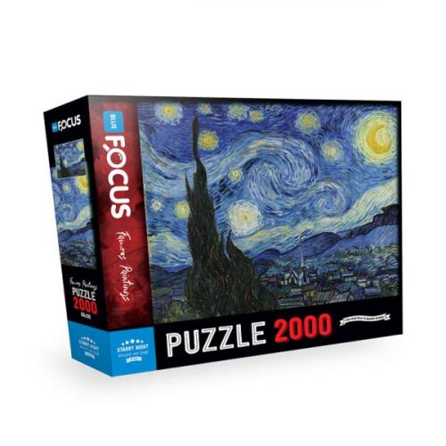 Kurye Kitabevi - Blue Focus Starry Night (Yıldızlı Gece) - Puzzle 2000