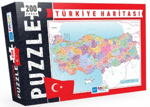 Kurye Kitabevi - Blue Focus Türkiye Haritası Puzzle 200 Parça