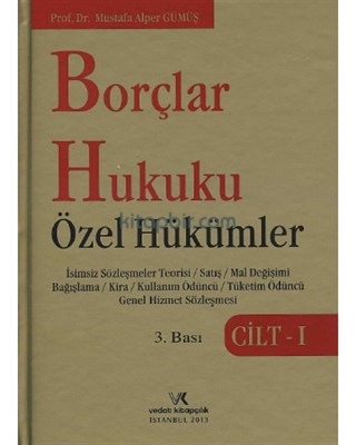 Borçlar Hukuku Özel Hükümler (Cilt-1)