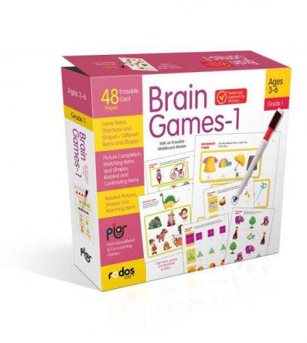 Kurye Kitabevi - Brain Games-1 - Grade-Level 1 - Ages 3-6
