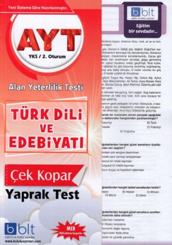 Kurye Kitabevi - Bulut Eğitim AYT Türk Dili ve Edebiyatı Çek Kopar Yap