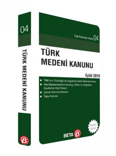 Kurye Kitabevi - Cep Kanunlari Serisi 04 - Türk Medeni Kanunu (Cep Boy