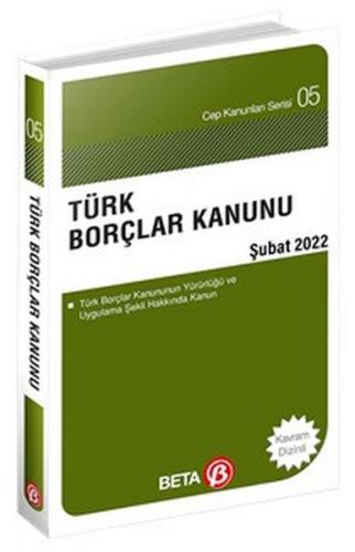Kurye Kitabevi - Cep Kanunları Serisi 05 Türk Borçlar Kanunu Cep Boy