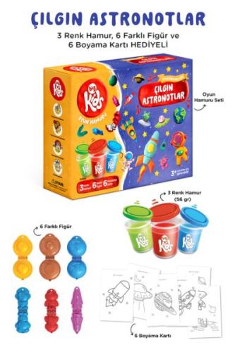 Çılgın Astronotlar Oyun Hamuru Seti (15 Parça - 340 Gr)