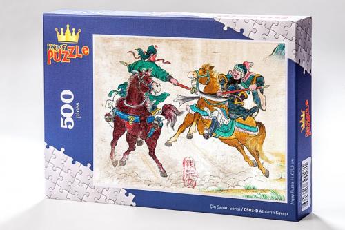 Kurye Kitabevi - Çin Sanatı Serisi Atlıların Savaşı 500 Parça Puzzle C