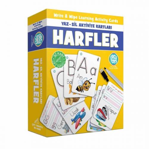 Kurye Kitabevi - Circle Toys Harfler Yaz Sil Aktivite Kartları