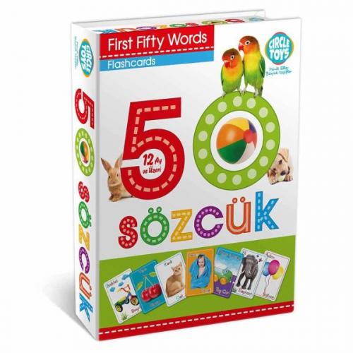 Kurye Kitabevi - Circle Toys İlk 50 Sözcük İngilizce Türkçe Kartlar
