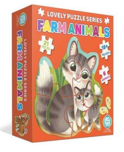 Kurye Kitabevi - Circle Toys Lovely Puzzle Çiftlik Hayvanları