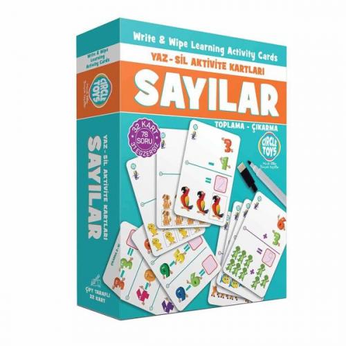 Circle Toys Sayılar Yaz Sil Aktivite Kartları - Münzevi Kitabevi