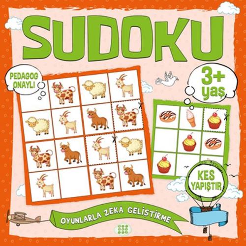 Kurye Kitabevi - Çocuklar İçin Sudoku - Kes Yapıştır (3+ Yaş)