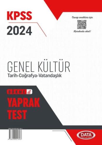 Kurye Kitabevi - Data 2024 Kpss Genel Kültür Yaprak Test