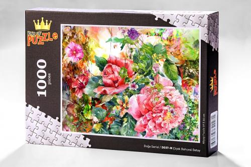 Kurye Kitabevi - Doğa Serisi - Çiçek Bahçesi Detay 1000 Parça Puzzle