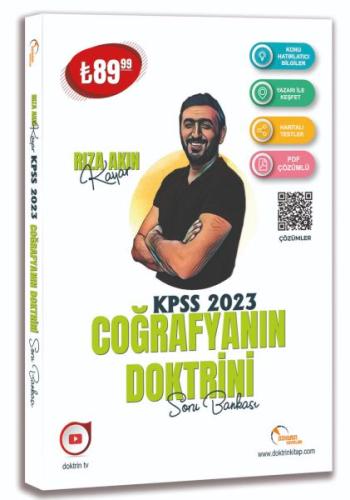 Kurye Kitabevi - Doktrin Yayınları 2023 KPSS Coğrafya Soru Bankası