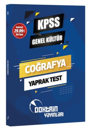 Kurye Kitabevi - Doktrin Yayınları 2023 KPSS Genel Kültür Coğrafya Yap