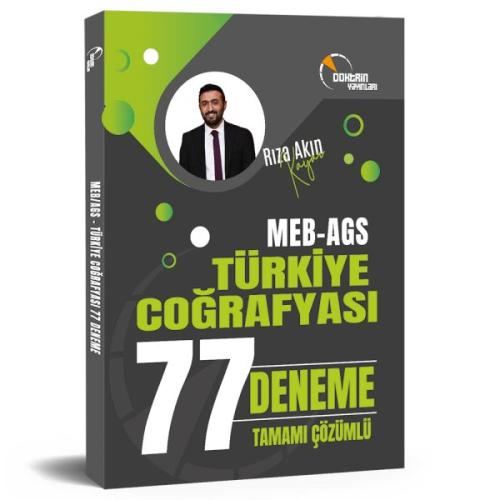 Doktrin Yayınları MEB-AGS Türkiye Coğrafyası 77 Deneme Çözümlü - Rıza Akın Kayar Doktrin Yayınları