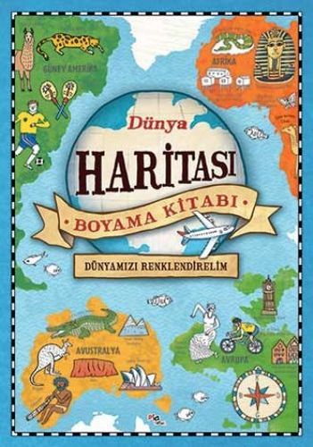 Dünya Haritası Boyama Kitabı - Münzevi Kitabevi