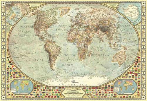 Kurye Kitabevi - Dünya Haritası (Puzzle 2000) 3935