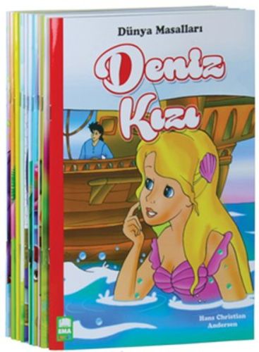 Dünya Masallar Seti 1.ve 2. Sınıflar İçin Eğik El Yazılı - (10 Kitap Takım Büyük Boy)