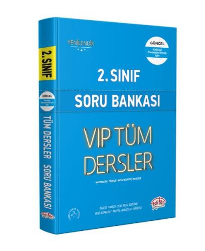 Kurye Kitabevi - Editör 2. Sınıf VIP Tüm Dersler Soru Bankası Mavi Kit